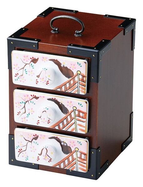 三段弁当 古代色・花式部 遊山箱 日本製 / 生活雑貨 食器・キッチン