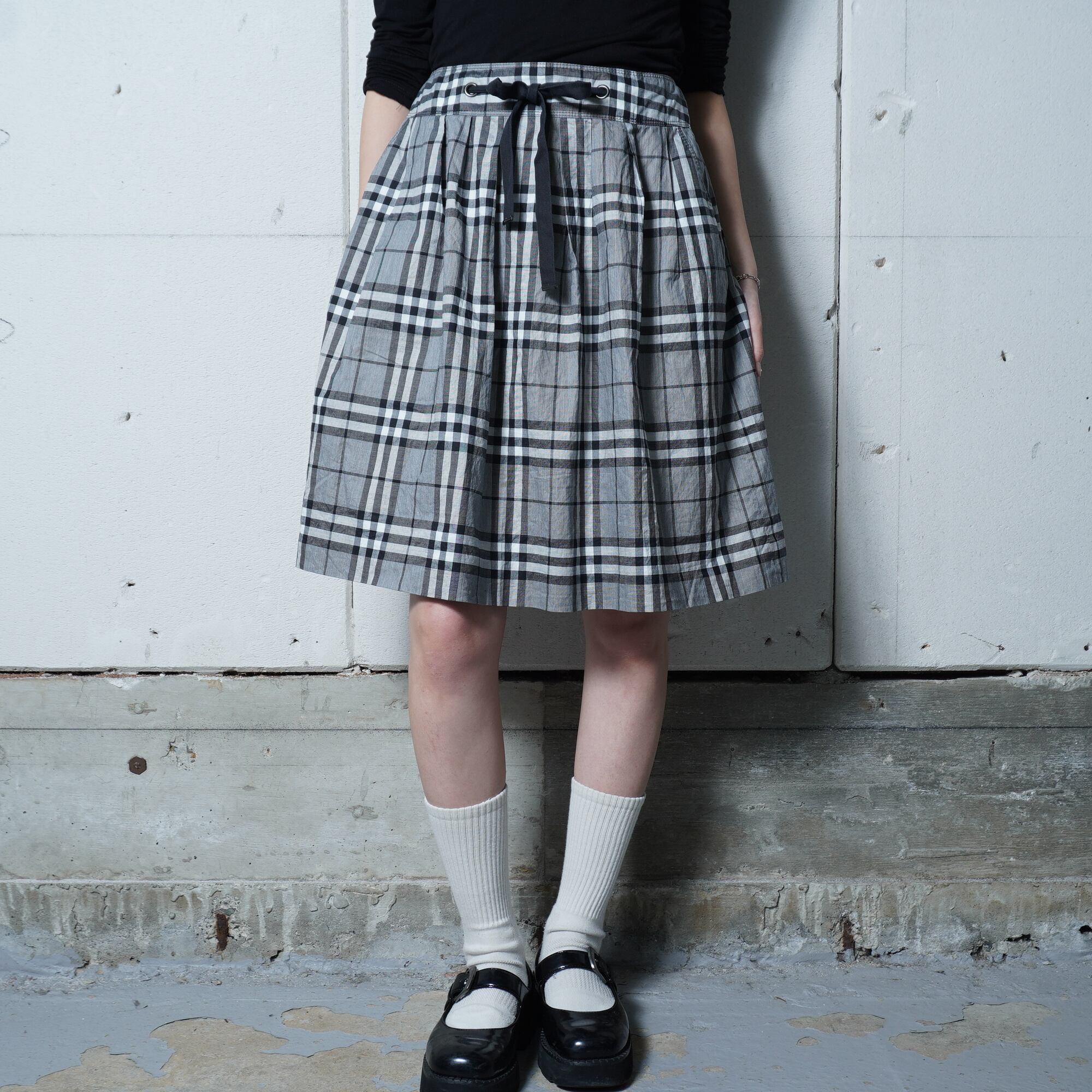 BURBERRY チェック柄ミニスカート Burberry♢チェック ウール キルト