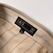 DAKS ダックス ヘリンボーン ストライプ 半袖 ポロシャツ サイズ L /メンズ/天竺系コットン/日本製/ポケット付き