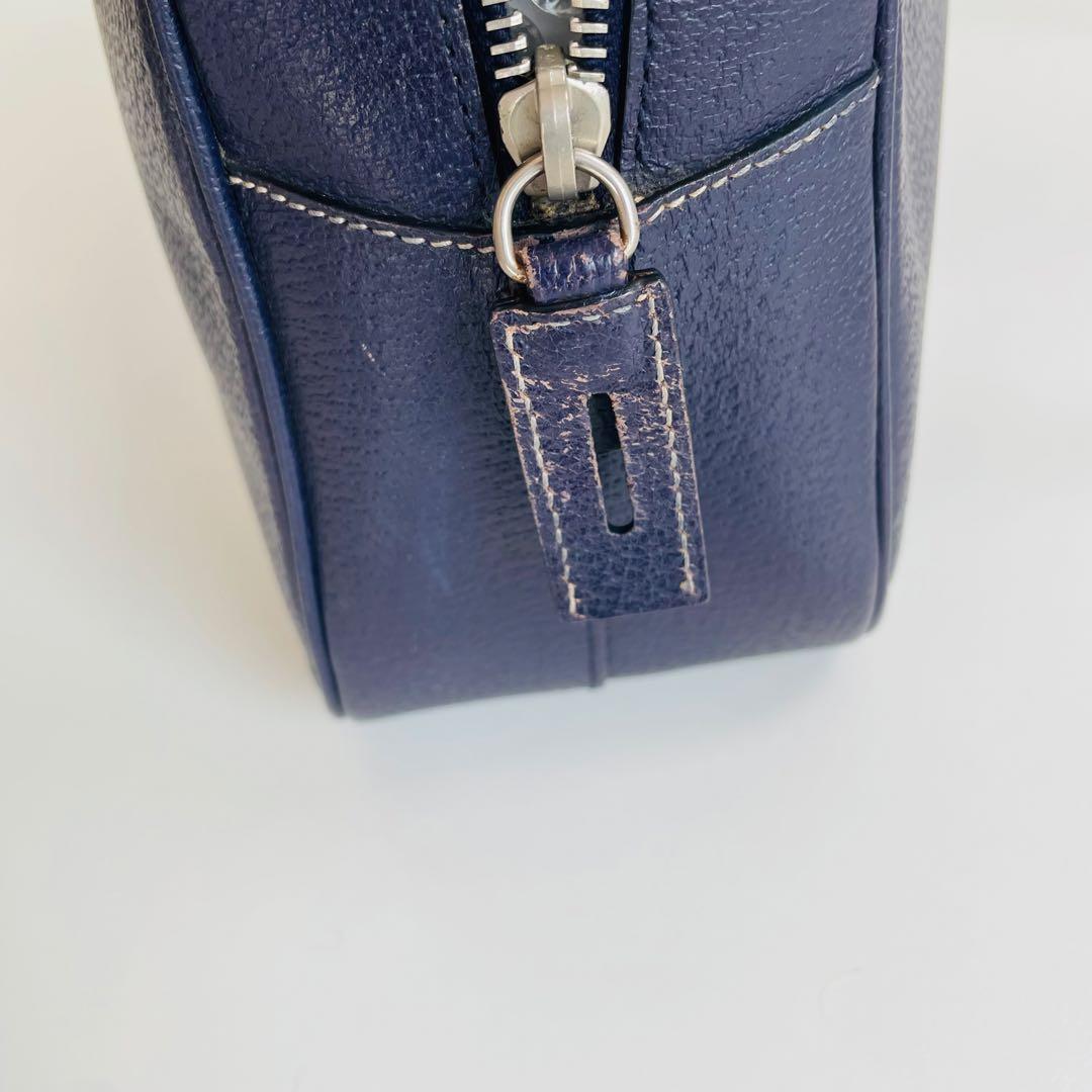 PRADA プラダネイビー レザー ショルダーバッグ PRADA プラダネイビー レザー ショルダーバッグ | PAY ID