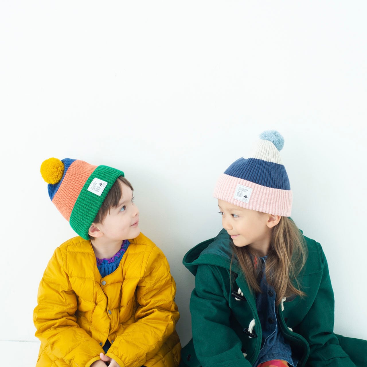 ニットキャップ【マルチグリーン】52cm ブランド 子供 帽子 男の子