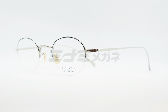 BJ CLASSIC メガネ PREM-114HS NT C-2-1F ハーフリム ボストン 半リム 七宝リム チタン クラシカル BJクラシック 鯖江 日本製 正規品-2枚目
