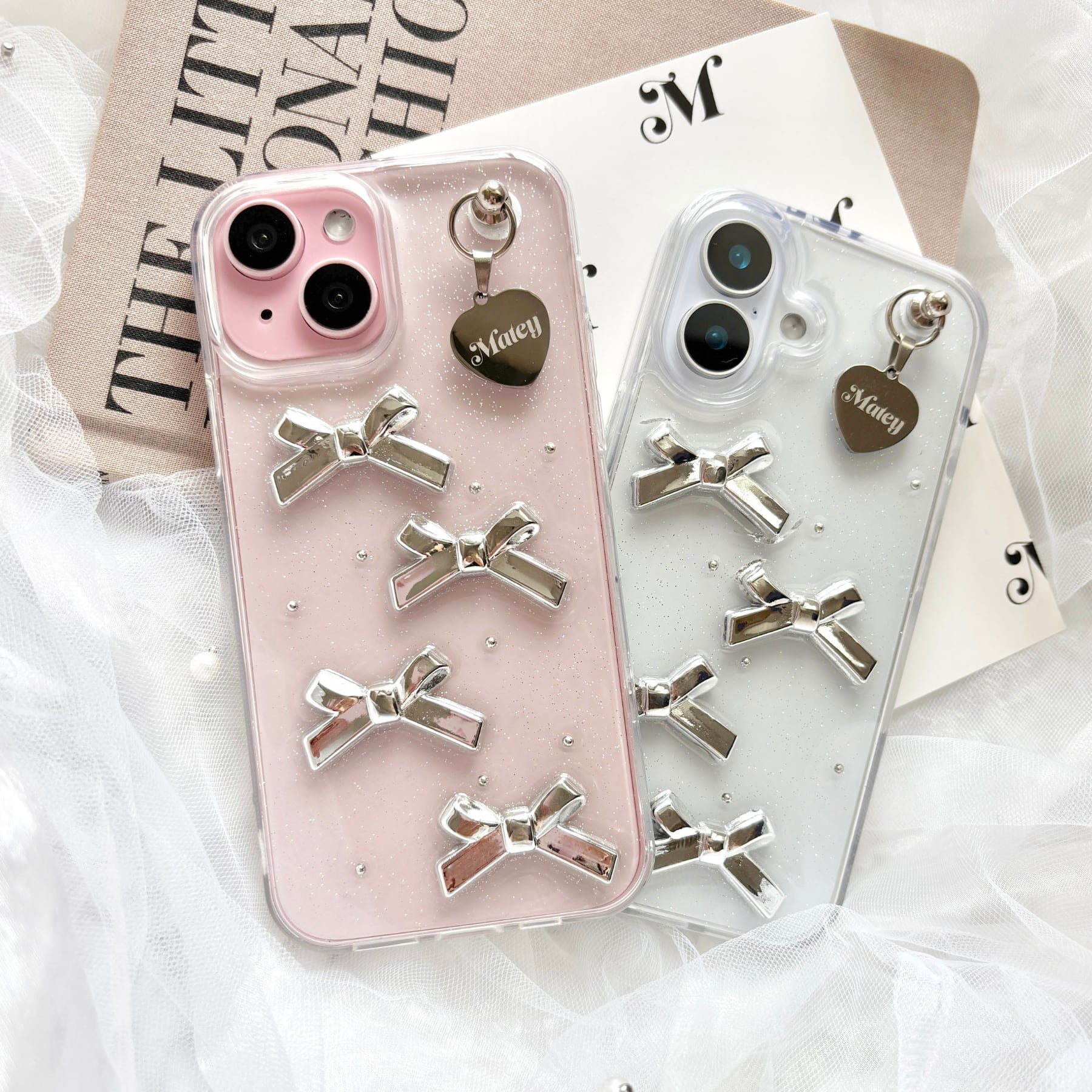 大きめアルファベットでストラップ付クロコ調名入れカスタムiPhoneケース Bigアルファベットで♡ストラップ付◇クロコ調名入れカスタムiPhone