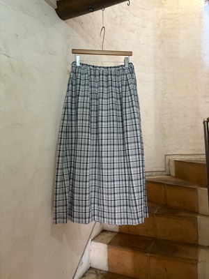 VERITECOEUR | BARREL SKIRT-gray check