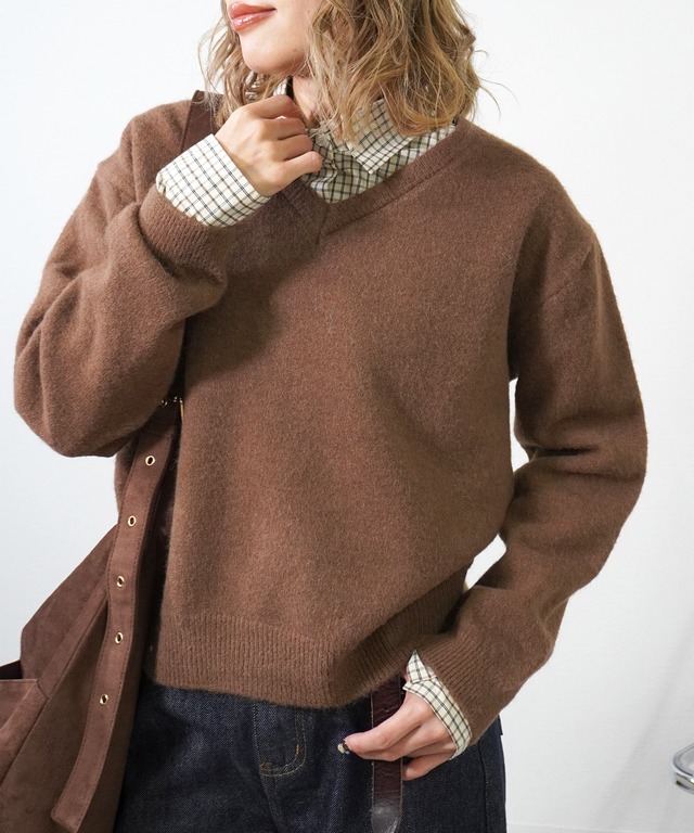 V ネックフワニット　5281116（1119）