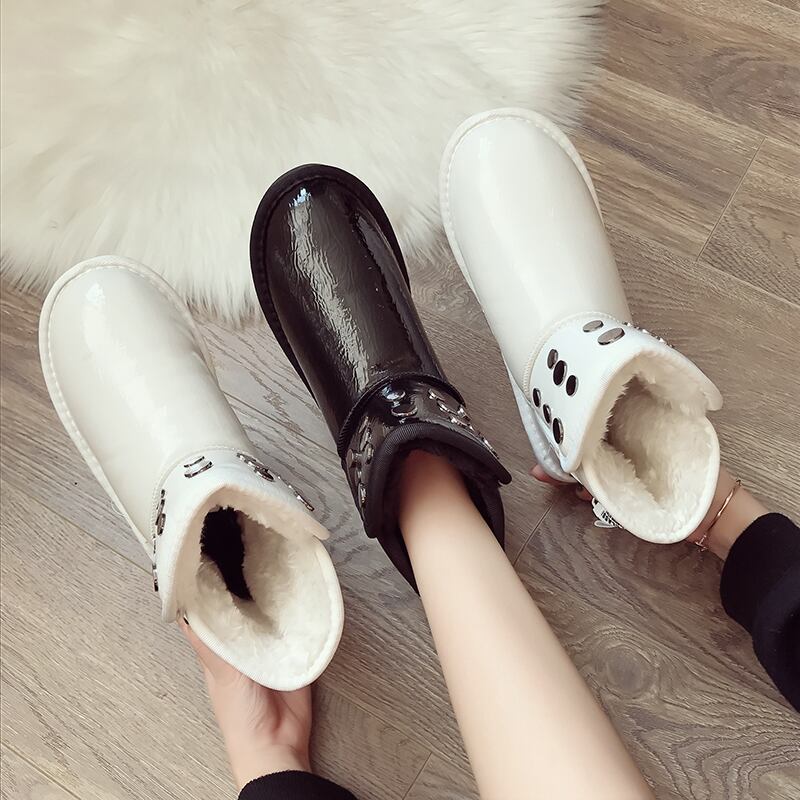 ブーツウィンターベルベットショートレッド 靴 シューズ コットン 冬物 防水 フェイクシューズ5129944651