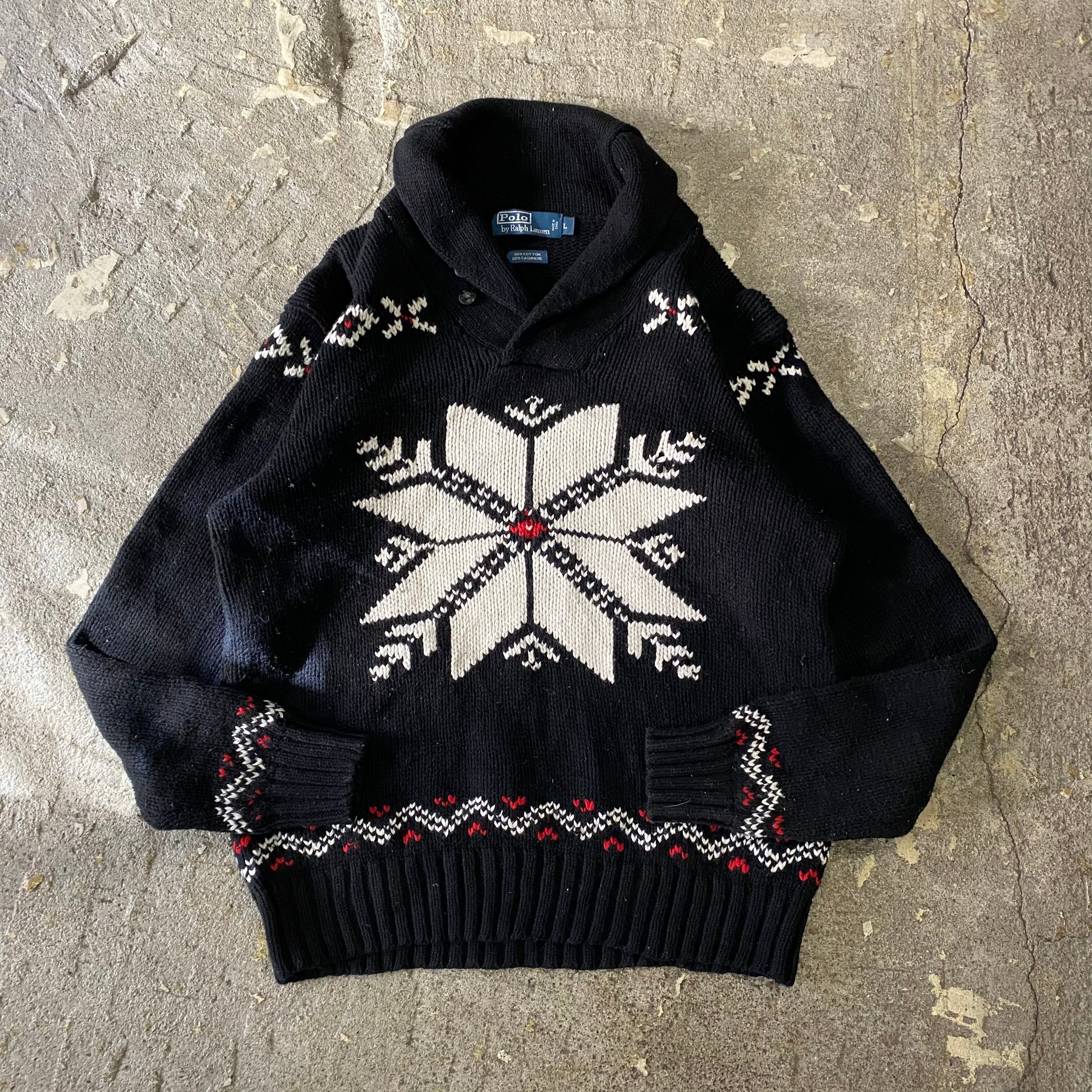 90s〜 Polo Ralph Lauren shawl collar knit | What