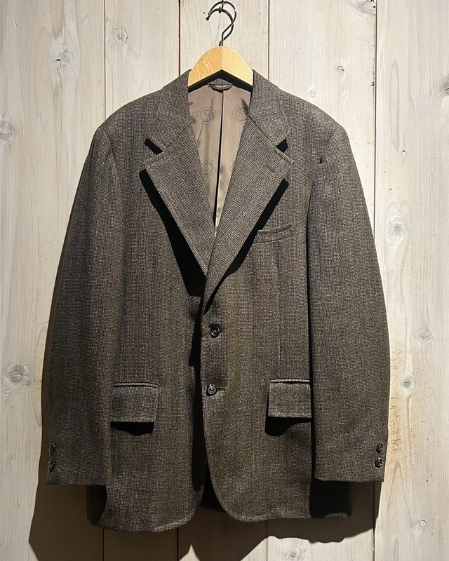 【a.k.a.C.a.k.a vintage】70's Vintage Single Breasted Vintage Wool Tailored Jacket