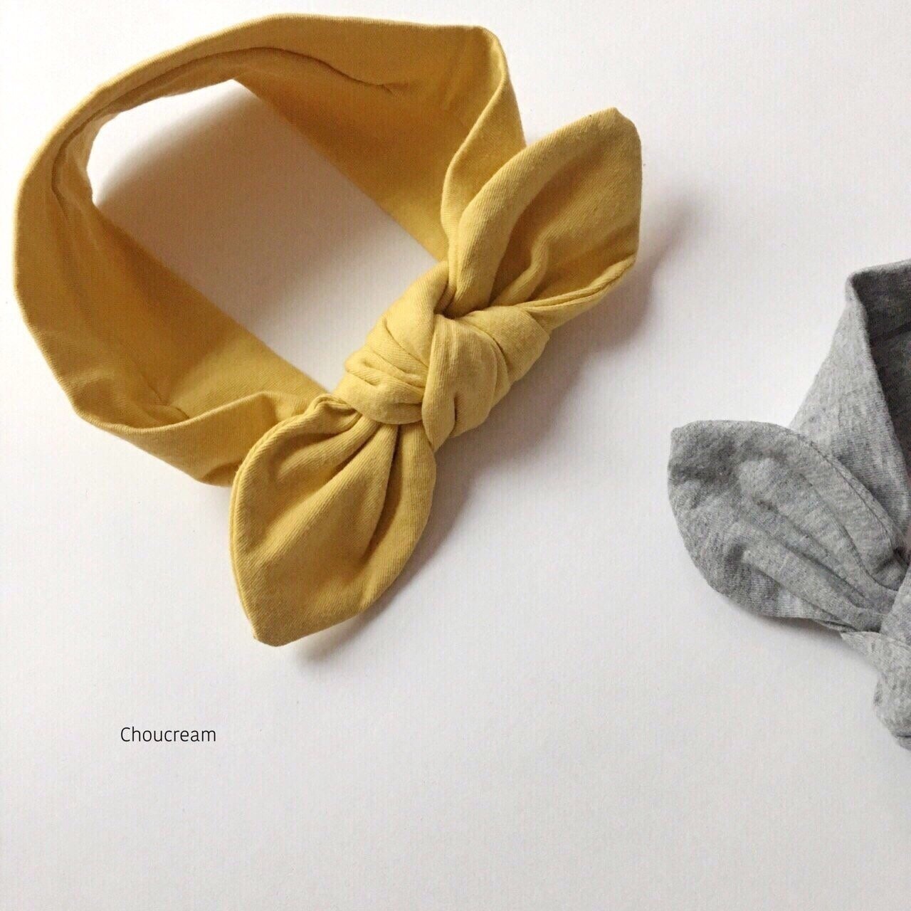 [choucream] Plain Ribbon Hair Band (FREE) / [슈크림] 무지리본헤어밴드 (FREE)