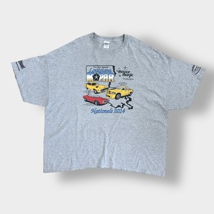 【GILDAN】4XL ビッグシルエット 企業系 店舗 ショップ ロゴ 車 イラスト Tシャツ プリント バックプリント Louisiana mopar magic 袖ロゴ 半袖 夏物 us古着