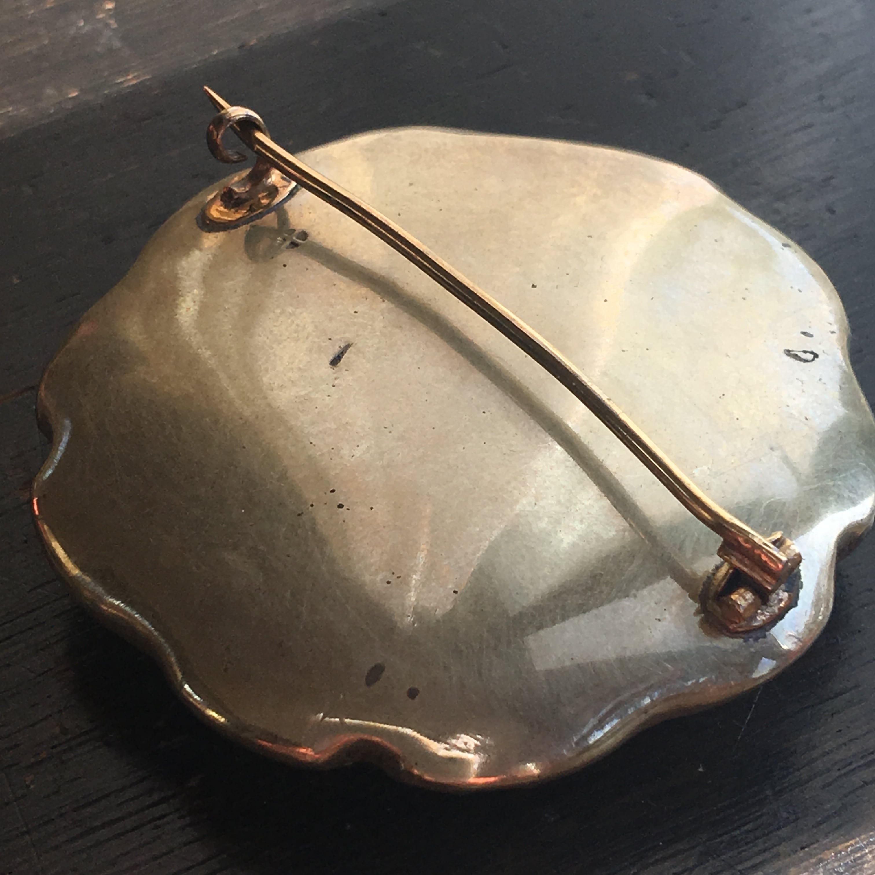 アンティーク 明治〜大正期 里帰り薩摩ボタンのブローチ