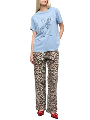 【25SS】GANNI ガニー / BLUE RE-CUT COTTON JERSEY T-SHIRT / Tシャツ