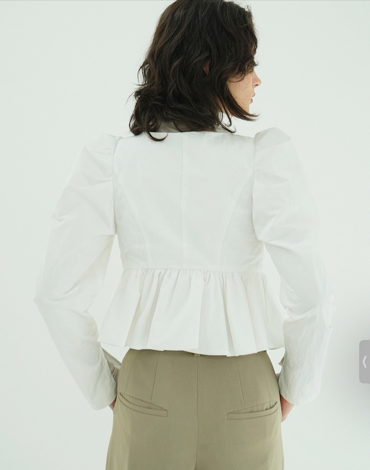 CLANE SHORT PEPLUM RIBBON TOPS