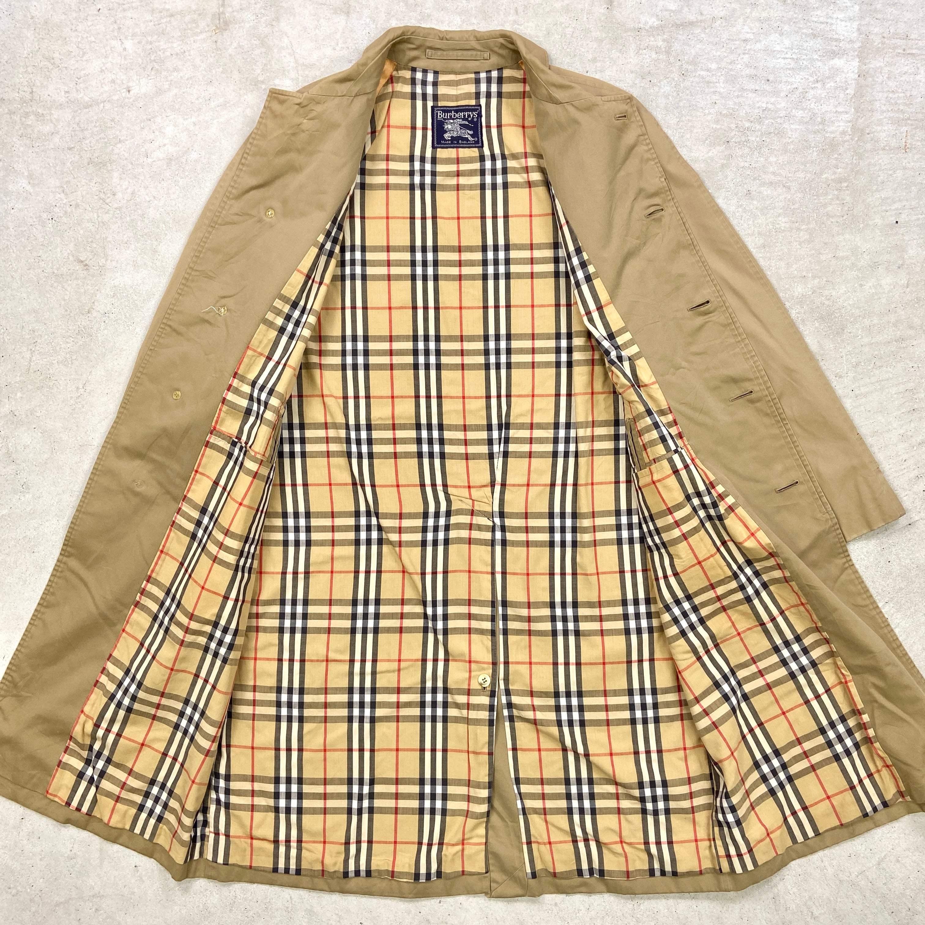 80年代 英国製 Burberrys バーバリー ステンカラーコート バルマカーン