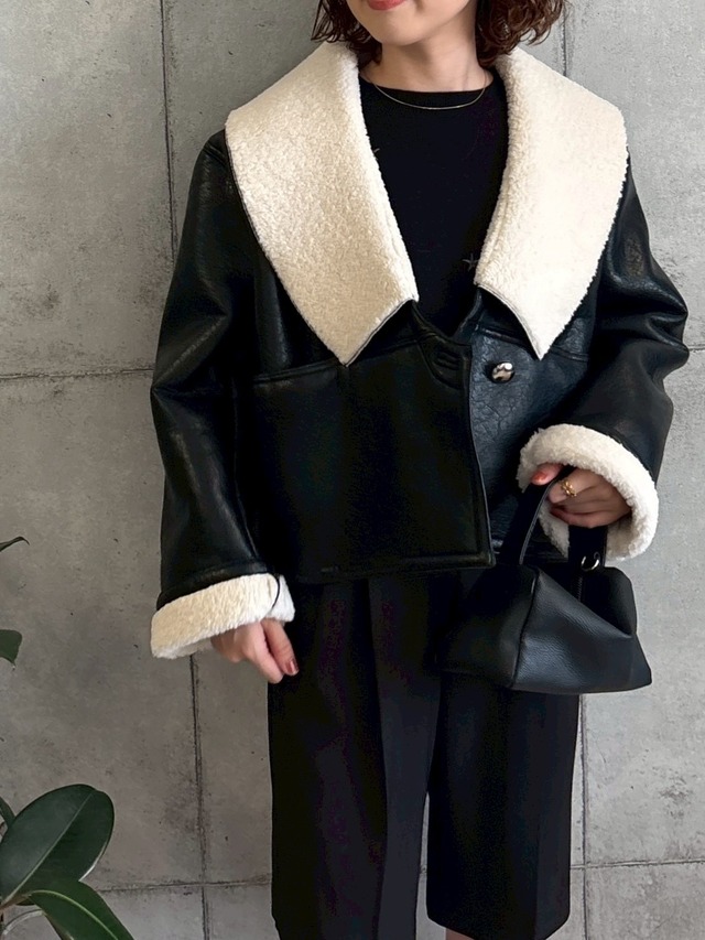 ロージー  Rosiee 裏ボアフェイクレザージャケット