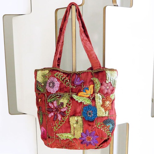 アンティークベロアビーズデザインバッグ(FRANCE)：¥14,800+tax