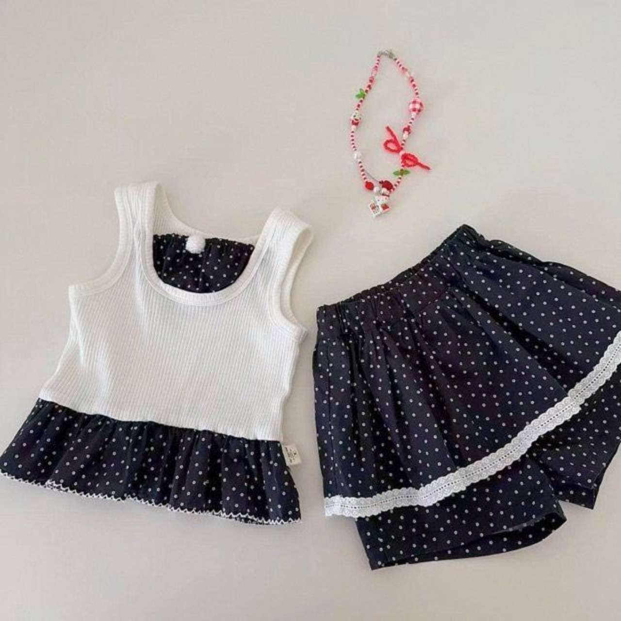 [my daughter] Black Mood Dot Set-up / [마이다럴] 블랙무드도트상하세트