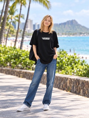 オリジナルTシャツ　OUTDOOR　ブラックｘホワイト