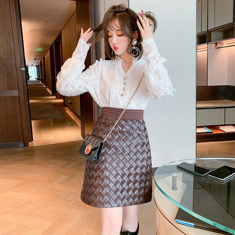 ストレッチウェストラインハイウェストスリムAラインスカート ウィンター エラスティック 伸縮 冬物 MIUCO33259224233