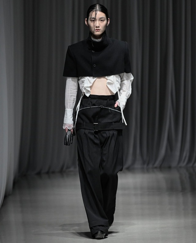 【mukcyen】double waist trousers