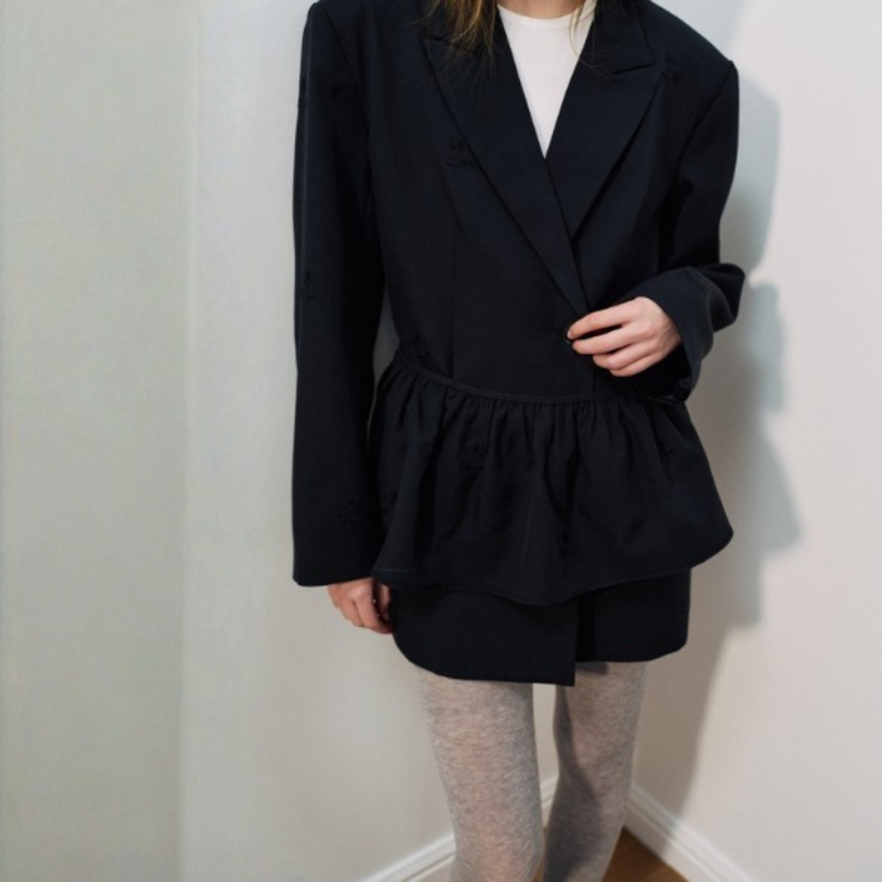 Fleur Brodé Peplum Jacket F0568
