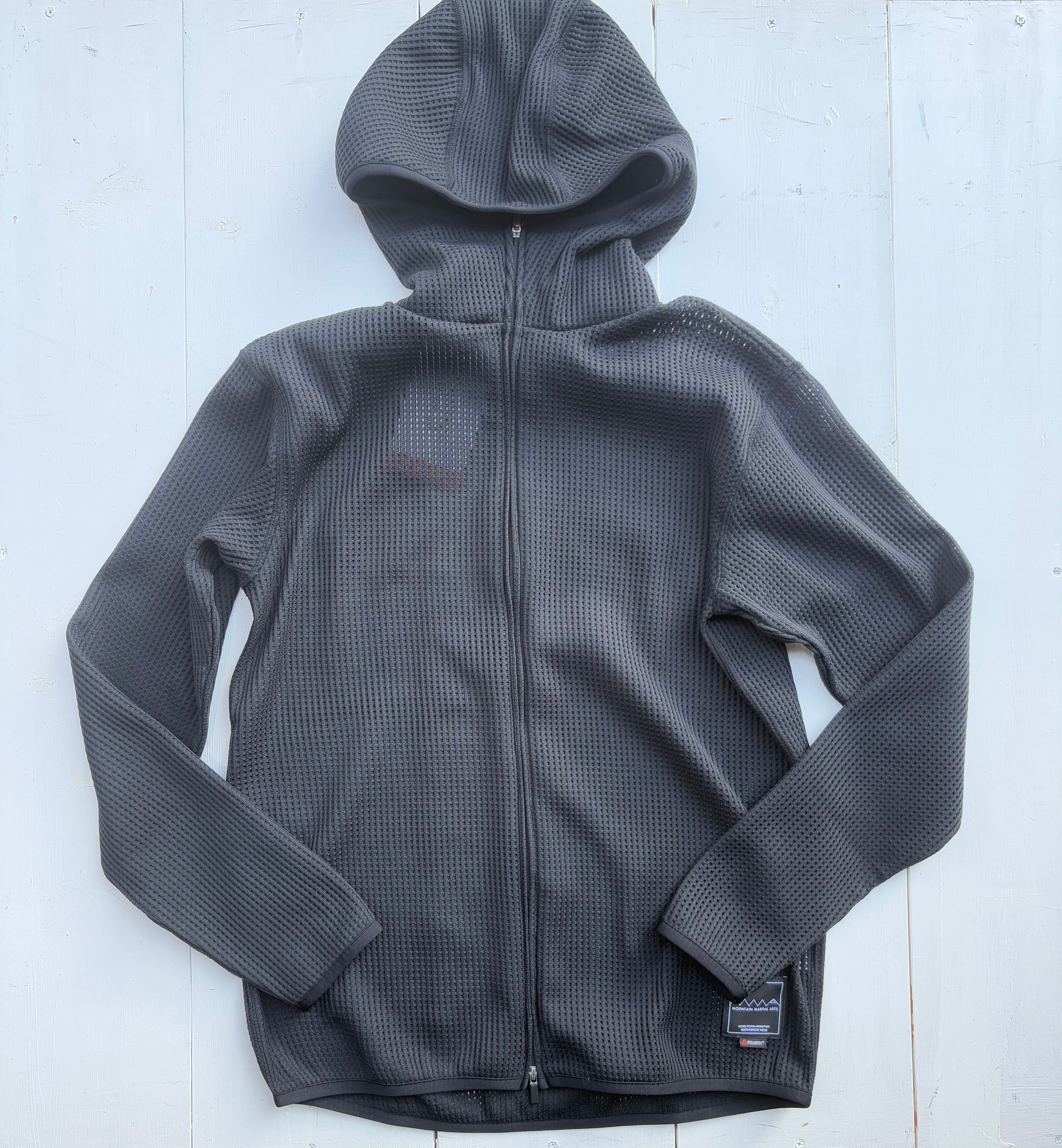 MMA POLARTER®︎ Net Mesh Hoodie ( black ) | Change of direction