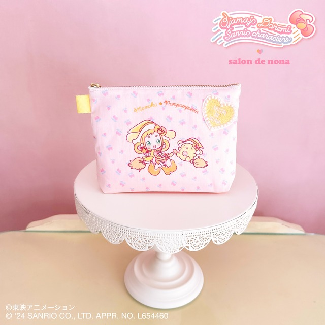 まち付きポーチ（ももこ×ポムポムプリン）