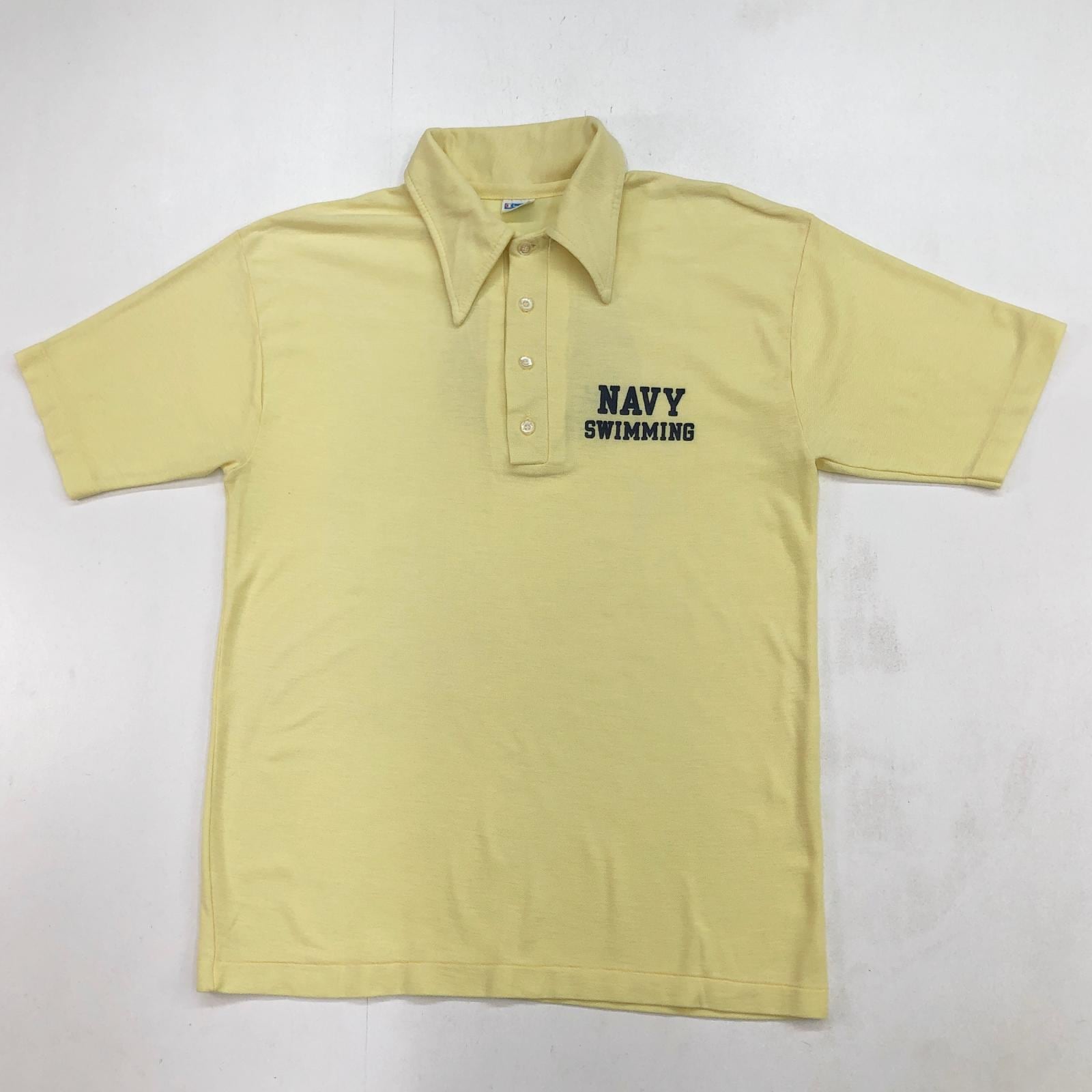 CHAMPION 70年代 USA製 バータグ 後期 襟芯入り NAVY SWIMMING ワン