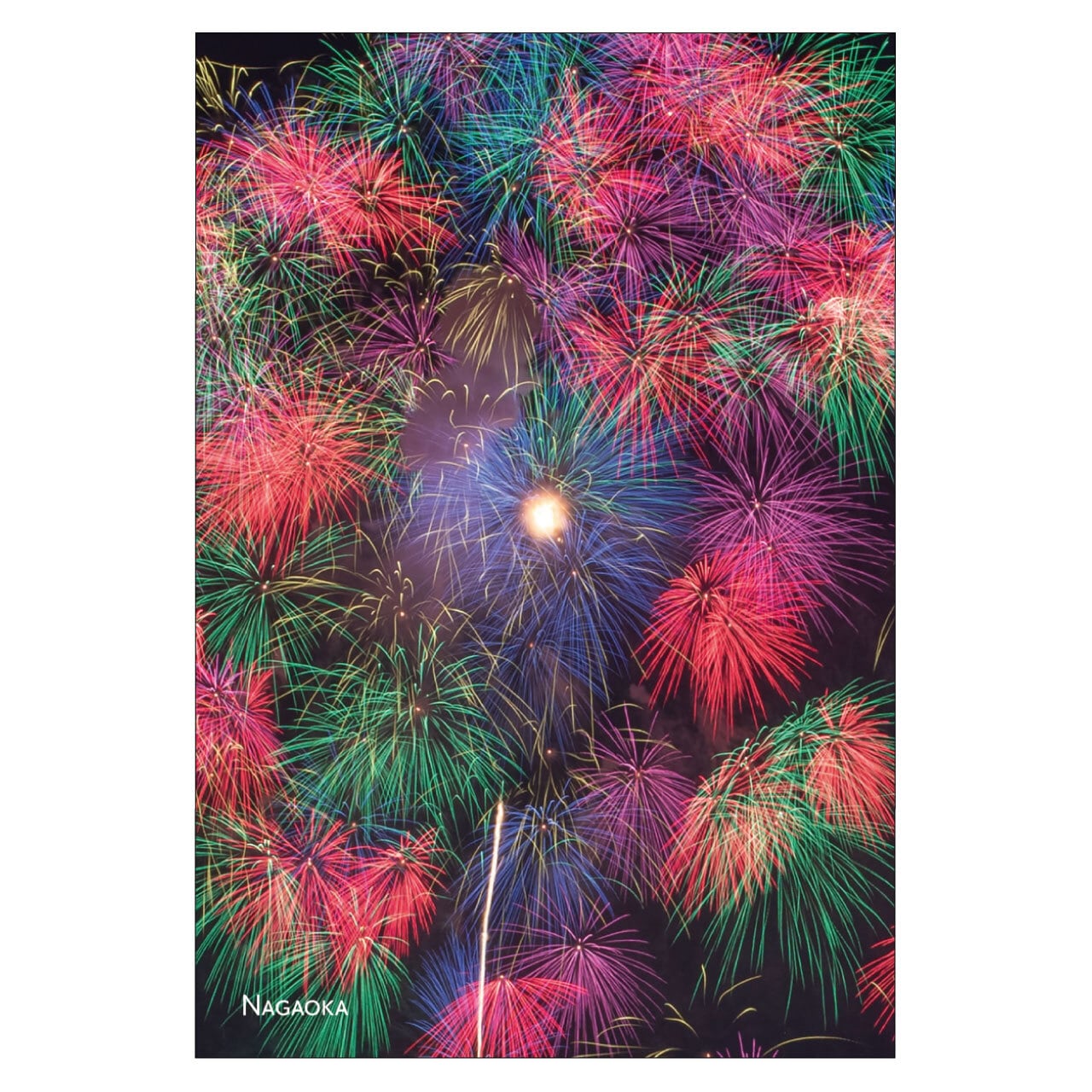 長岡 三尺玉（千輪）」日本各地の花火ポストカード PO-15-008 | 前田