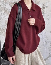 Polo collar Sweater　T20203
