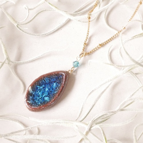 陶器ネックレス  みずたまりno.9 しずく