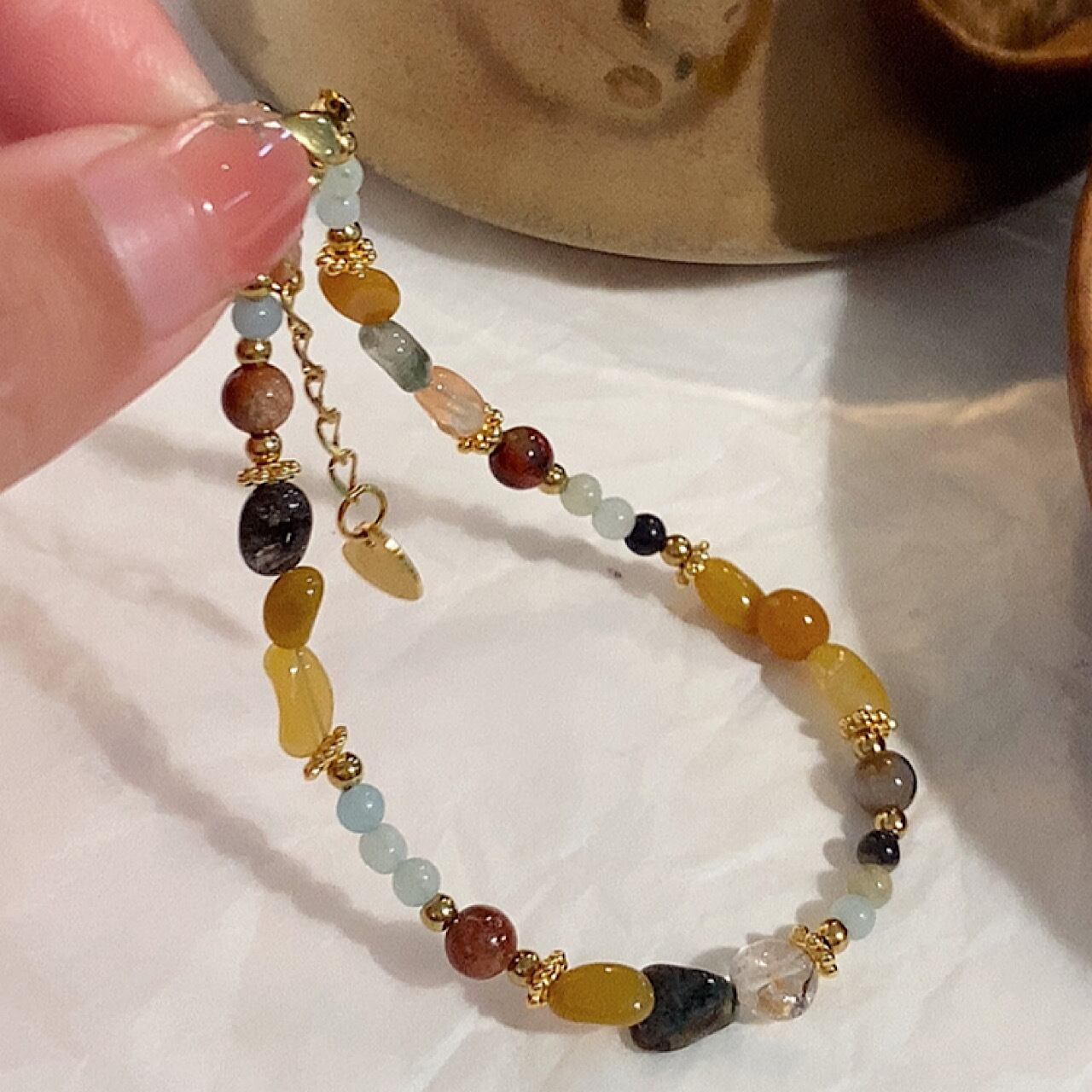 ハンドメイド カラフルビーズ 夢色 ブレスレット | rumiru