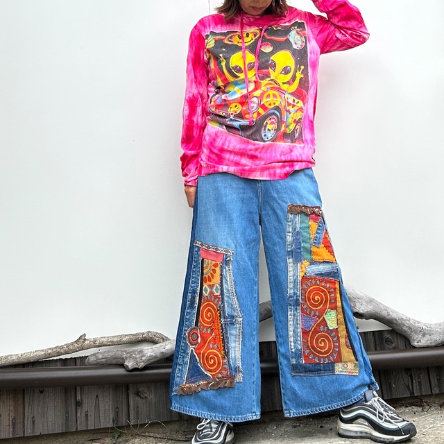 宇宙柄タイダイパーカー