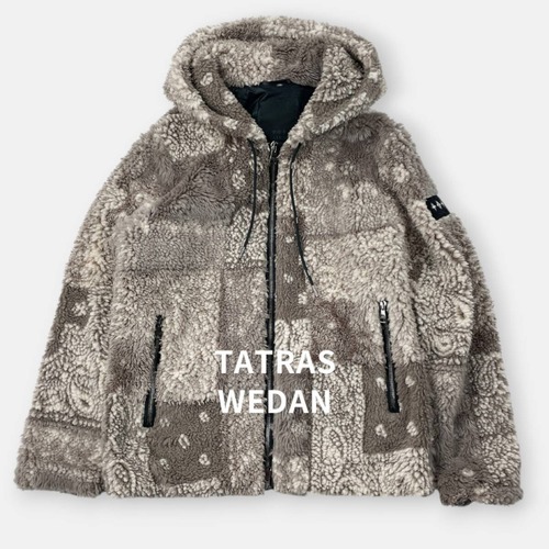 美品 TATRAS タトラス 22AW タトラス WEDAN ウェダン 総柄 ボア パーカー ブルゾン 01 アウター MTAT22A4859 グレー系 S / J&NREUSE メンズ アウター