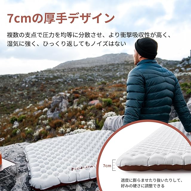 Naturehike 公式 高R値 エアーマット R5.8超軽量 約500g SGS認証 実用