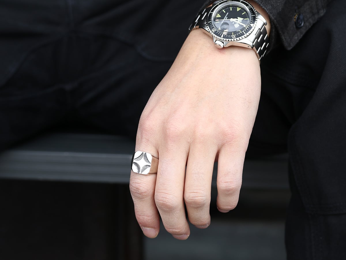 Non Native ノンネイティブ Fence Stamp Ring フェンススタンプリング