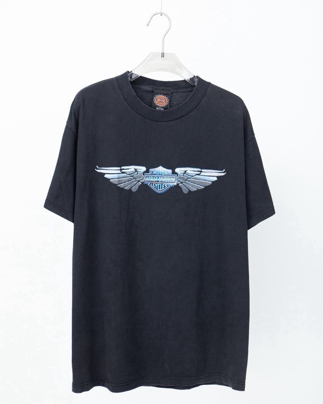 "HARLEY-DAVIDSON" print T-shirt (Made In USA)