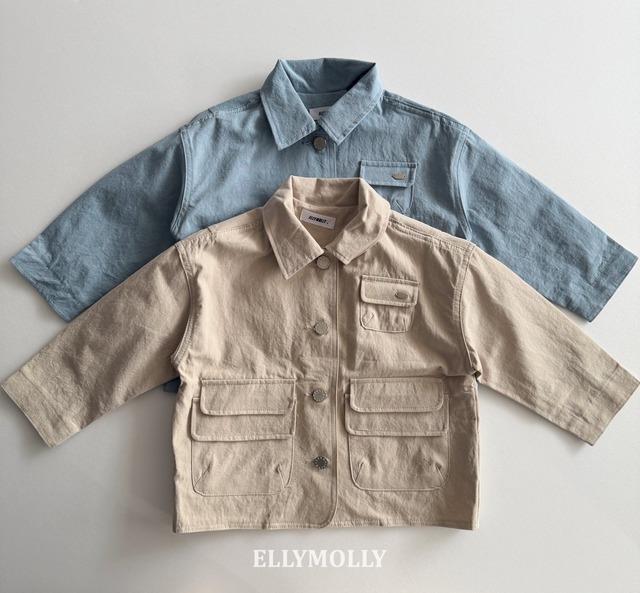 【取寄】elly molly｜sand work symbol jacket｜サンドワークシンボルジャケット｜5-19｜kids&jr｜26 spring