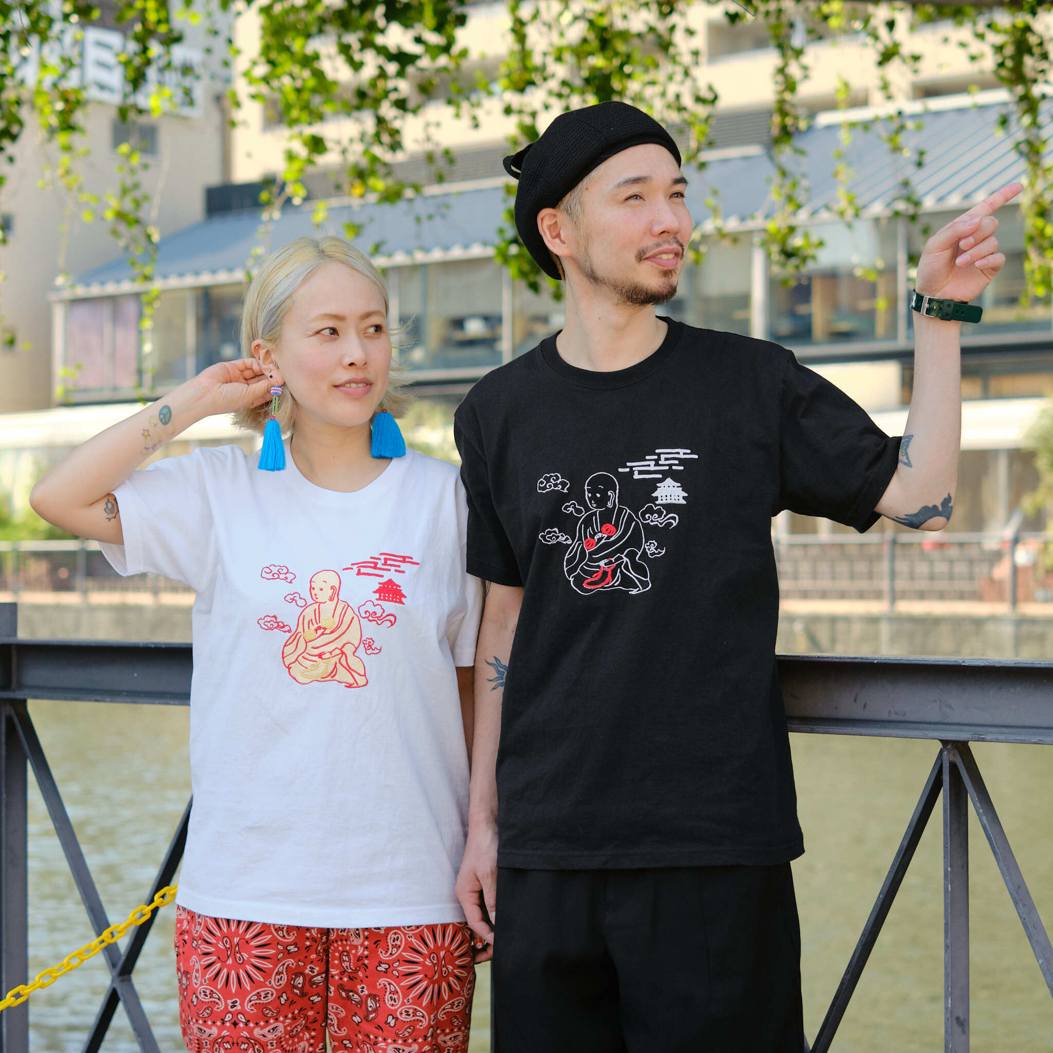 大仏です❣Rady☆新品タグ付き☆ハートTシャツ★2セット 十周年大仏半袖Tシャツ 喜人 KJ-42011 和柄 和風 アニバーサリー きじん