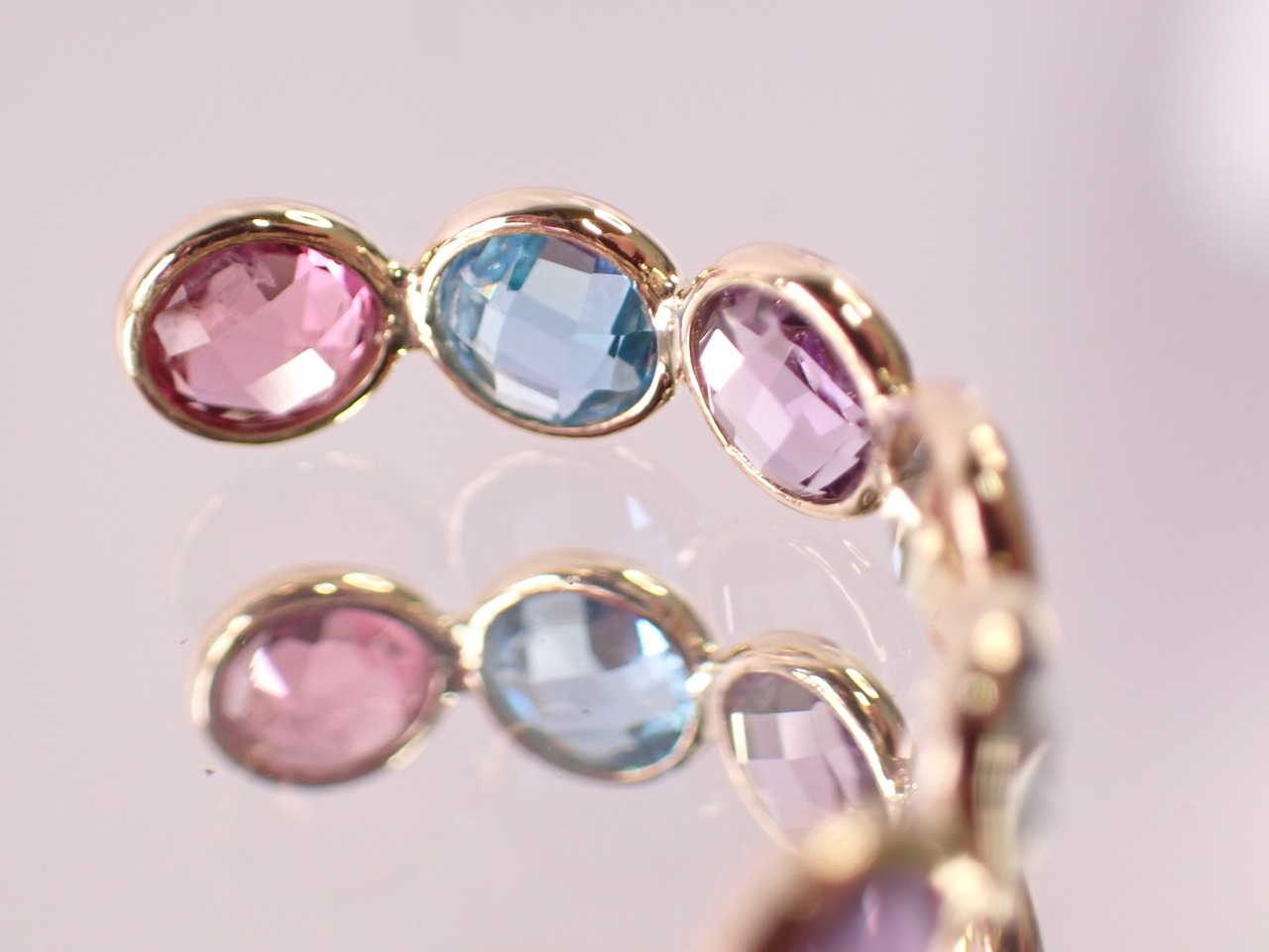 K14 マルチストーンピアス　[D2-207]