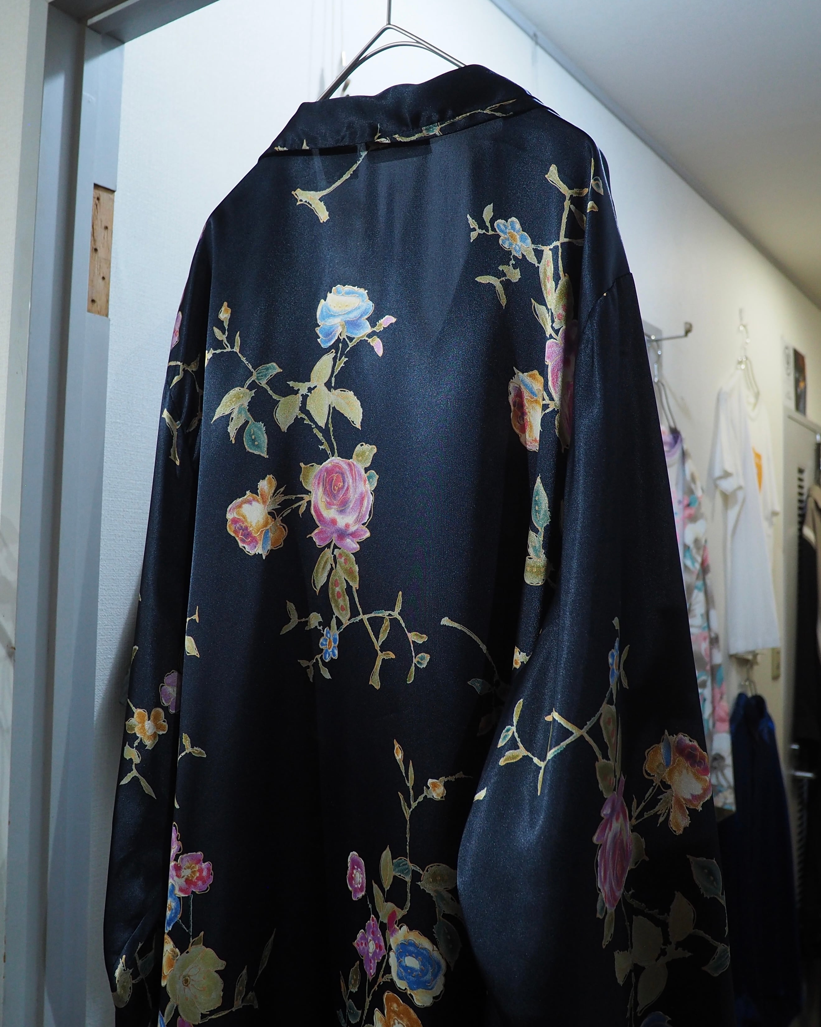 Beautiful Luxury Flower printed Drape loose Open collar Shirt
