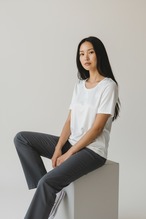 【女性用】リカバリーインナーシャツ 半袖 白