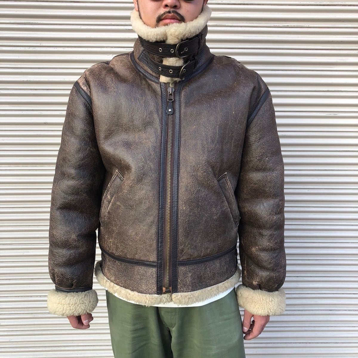 WINDAU.S.SHEEPSKIN◇WIND ARMOR◇B-3リアルムートン - フライトジャケット