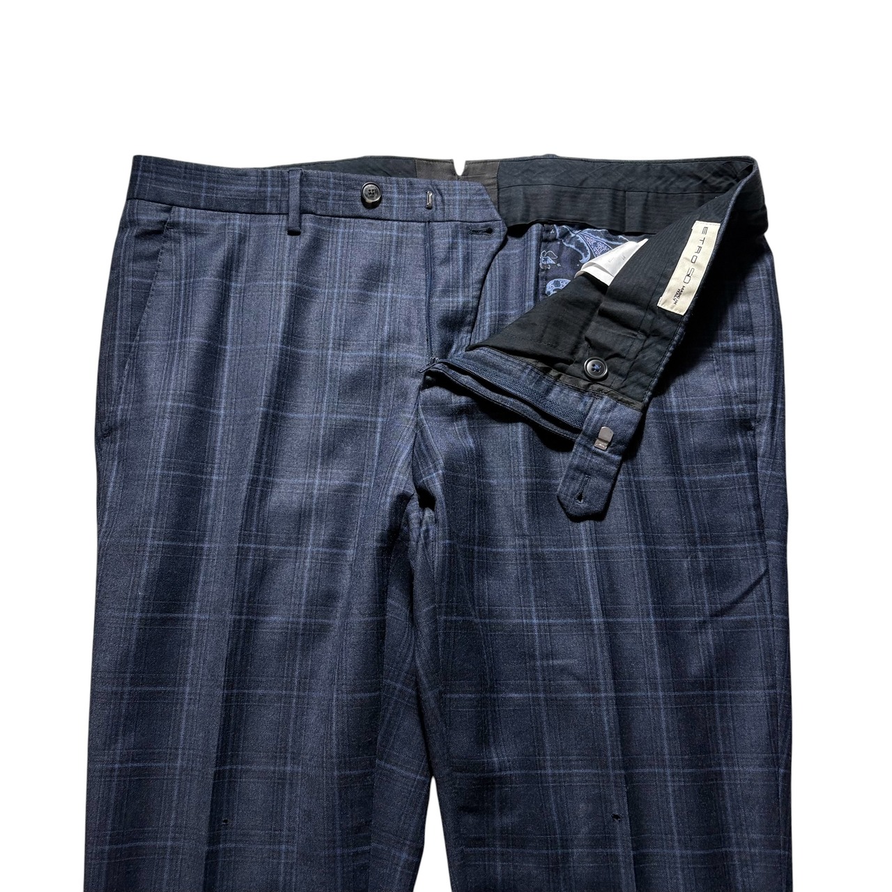 ETRO wool × cashmere plaid pattern suits set-up