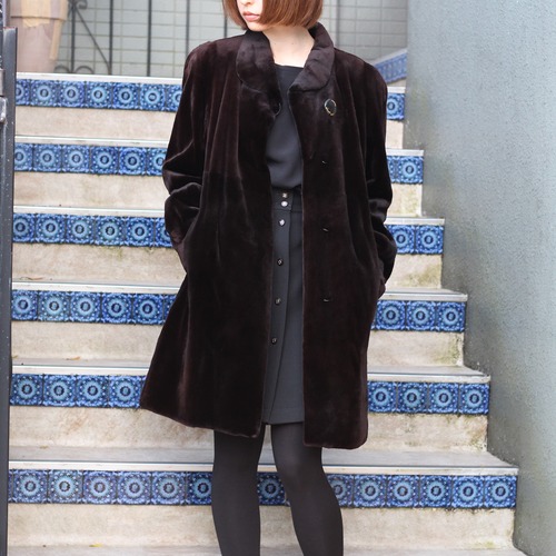 .SAGA MINK ROYAL SHARED MINK FUR LONG COAT/サガミンクロイヤルシェアードミンクファーロングコート2000000017280