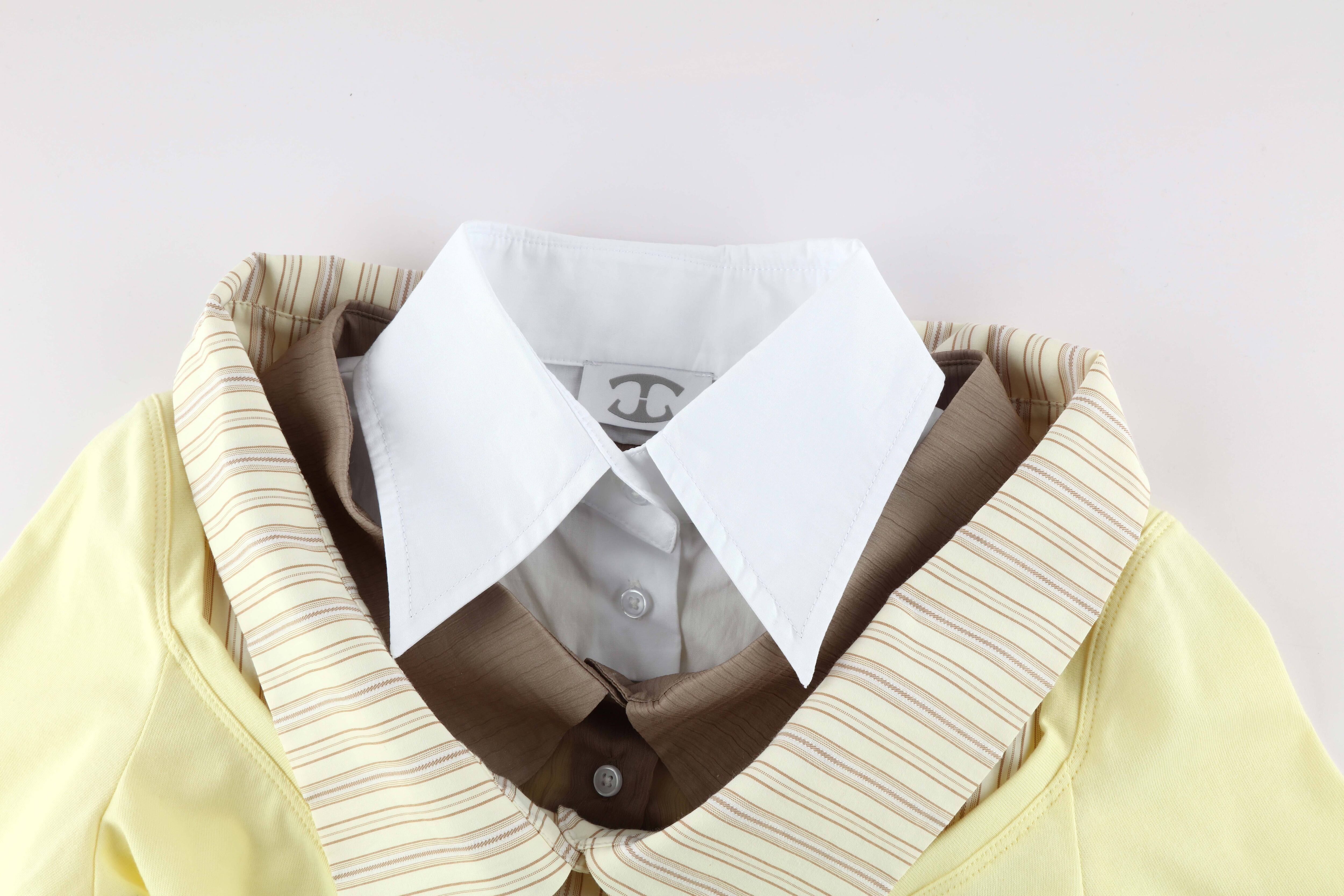 TEXEVASION - MULTI-COLLAR BLOUSE (LIGHT YELLOW) | RCv