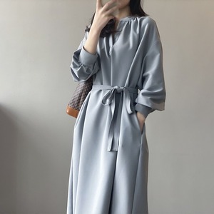 ウエストリボン ロング ワンピース 10285