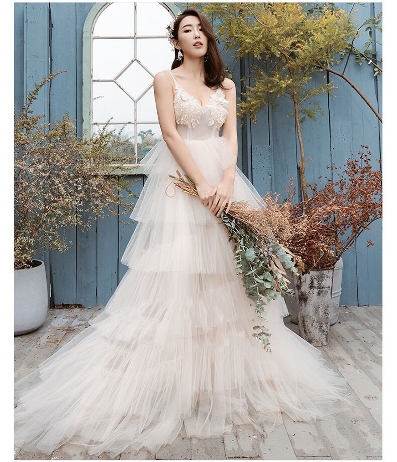 ウエディングドレス ソフトチュール ノースリーブ ポンチョ