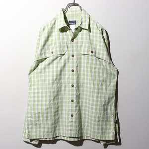 美品 M 長袖 ライトグリーン 12年 アイランドホッパーシャツ Patagonia パタゴニア 緑 island hopper shirt