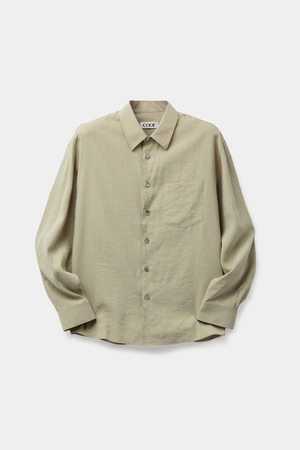 [COOR] Poplin Silk Blend Shirt (Sand Green) 正規品 韓国ブランド 韓国通販 韓国代行 韓国ファッション クール クーア クアー COOR 日本 店舗
